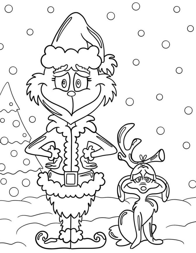 Desenho de Grinch para imprimir