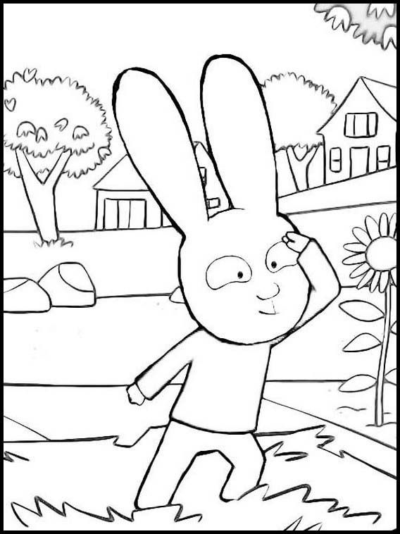 Desenho de Simon, o Supercoelho para imprimir