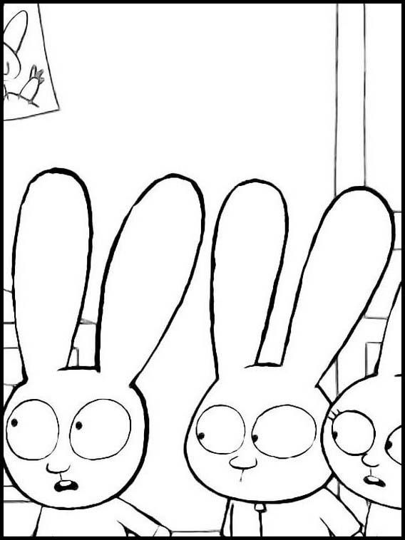Desenho de Simon, o Supercoelho para imprimir