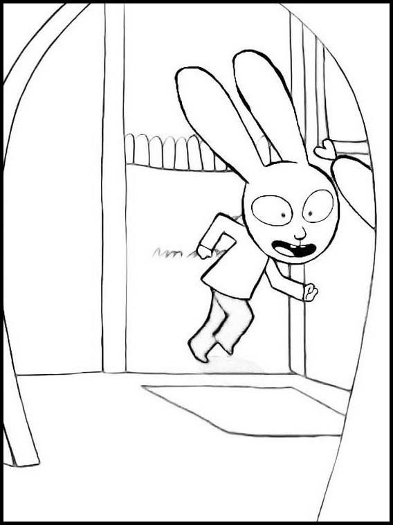 Desenho de Simon, o Supercoelho para imprimir