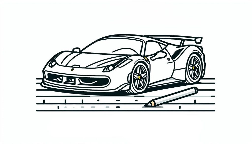 Desenho de Ferrari para imprimir