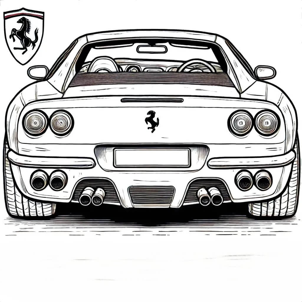 Desenho de Ferrari para imprimir