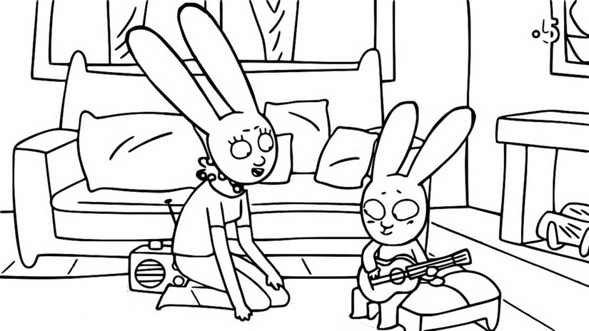 Desenho de Simon, o Supercoelho para imprimir