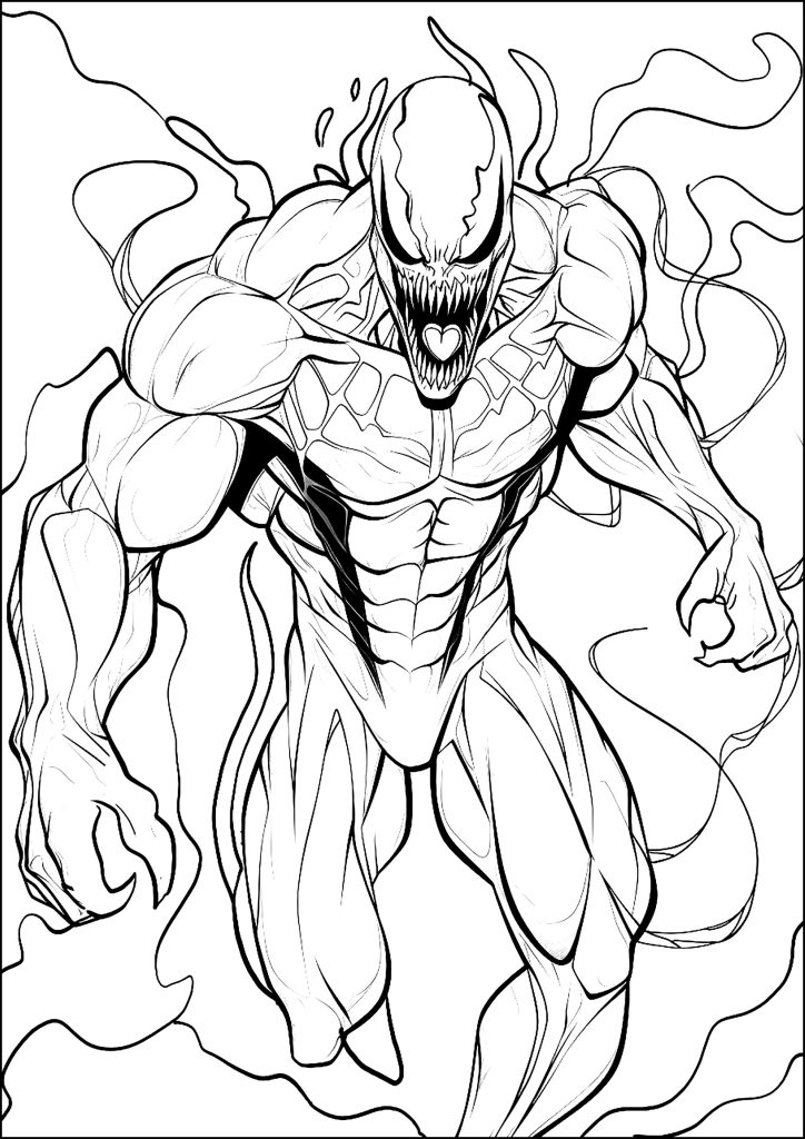 Desenho de Venom para imprimir
