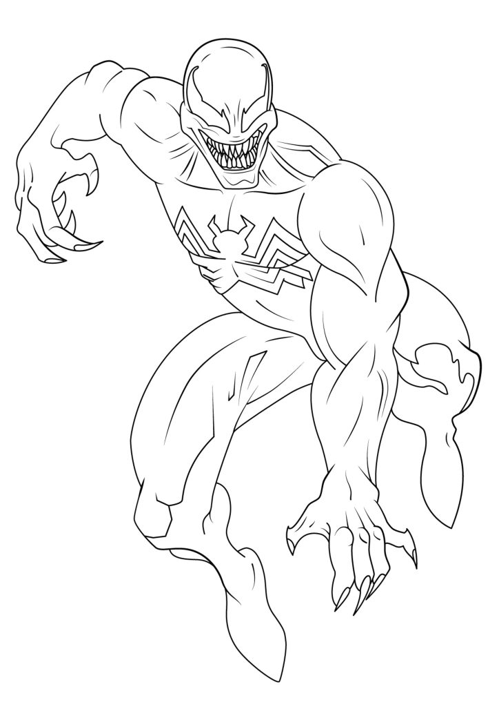 Desenho de Venom para imprimir