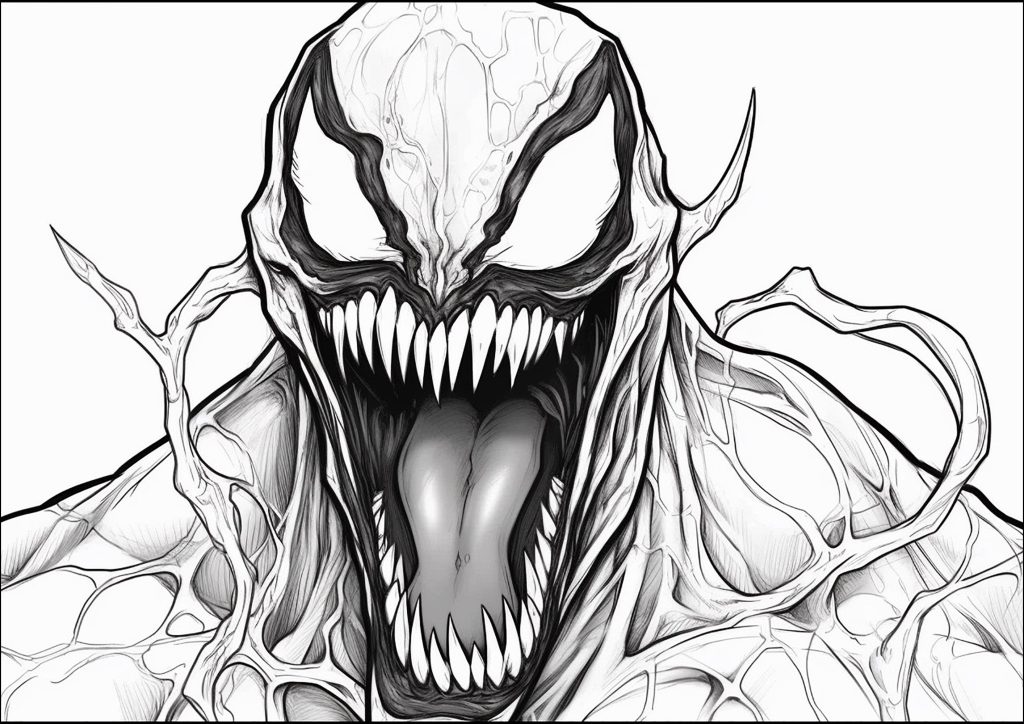 Desenho de Venom para imprimir