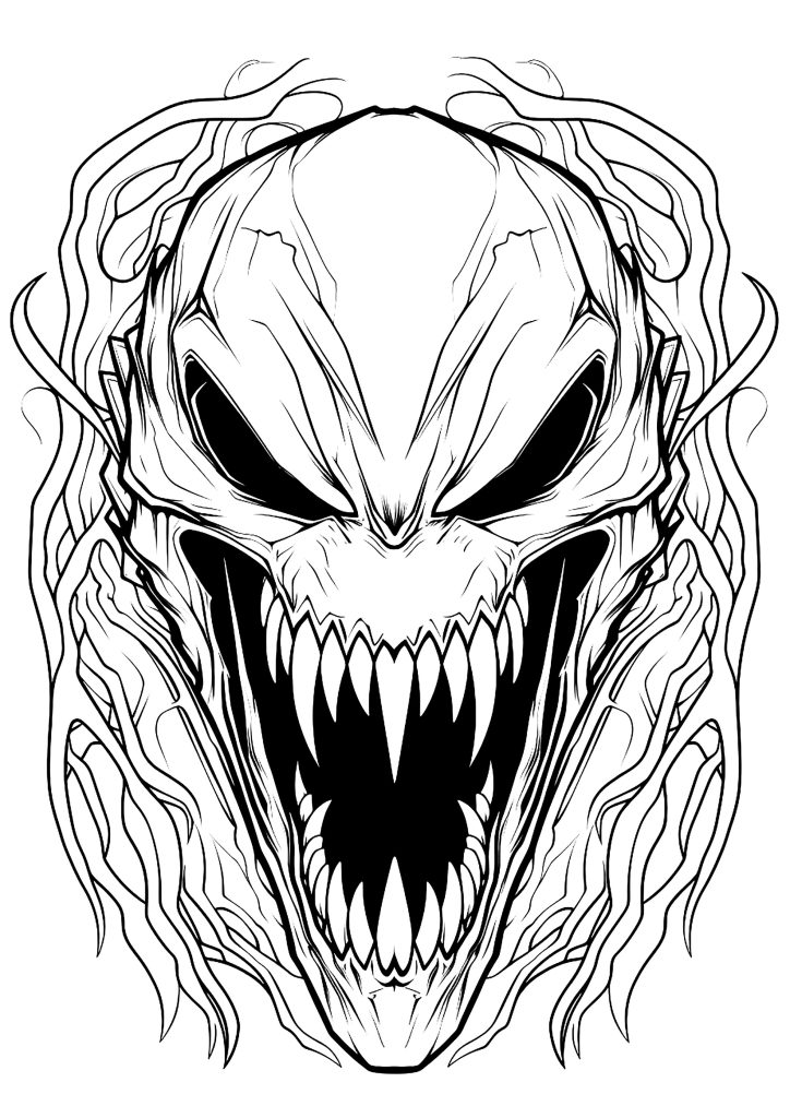 Desenho de Venom para imprimir