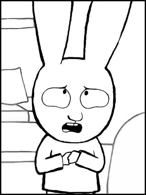 Desenho de Simon, o Supercoelho para imprimir