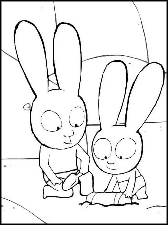 Desenho de Simon, o Supercoelho para imprimir