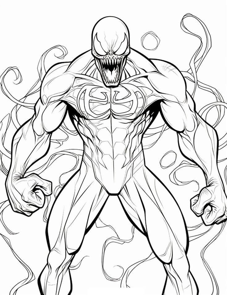 Desenho de Venom para imprimir