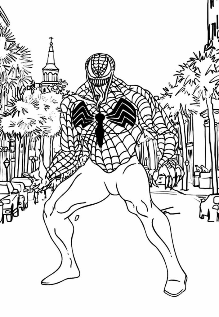 Desenho de Venom para imprimir