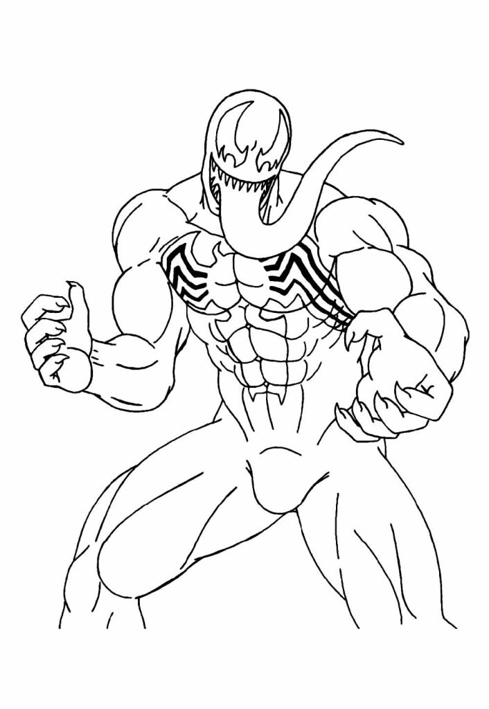 Desenho de Venom para imprimir