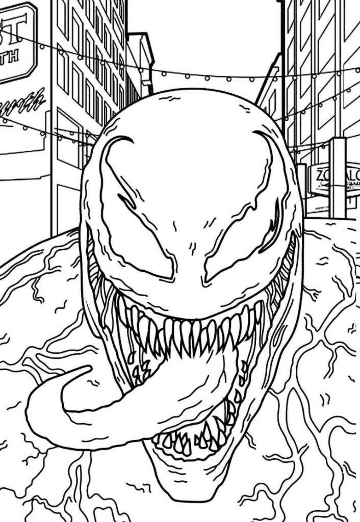 Desenho de Venom para imprimir