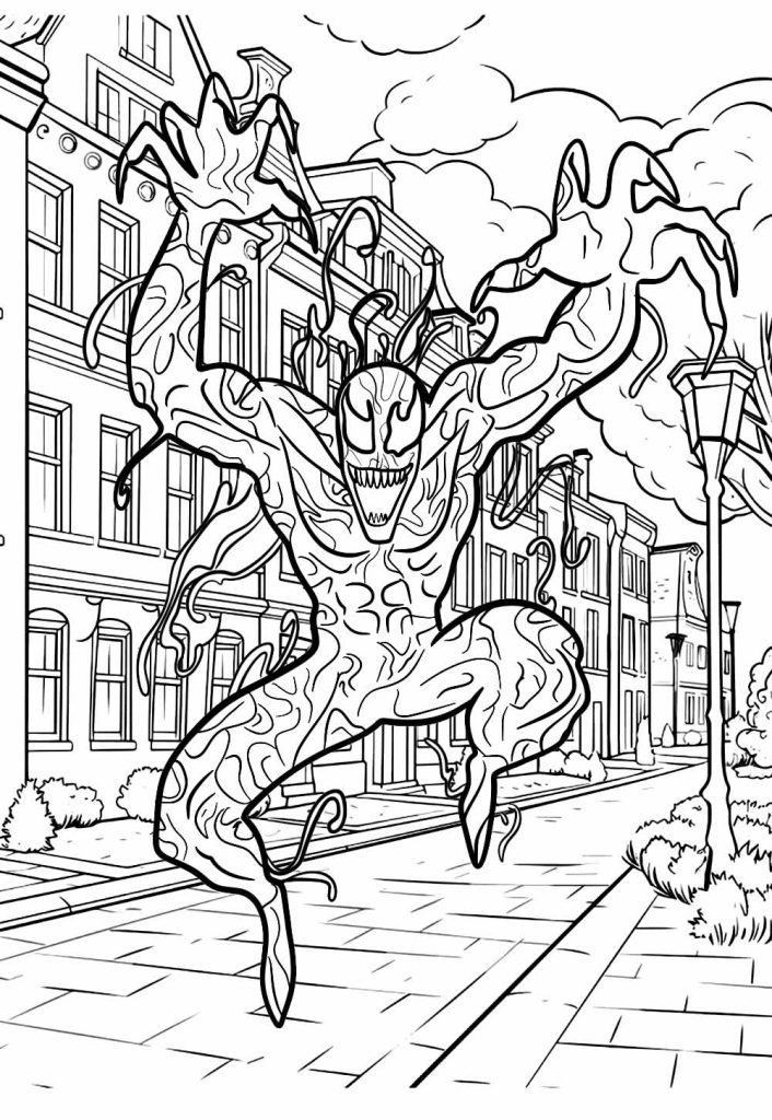 Desenho de Venom para imprimir