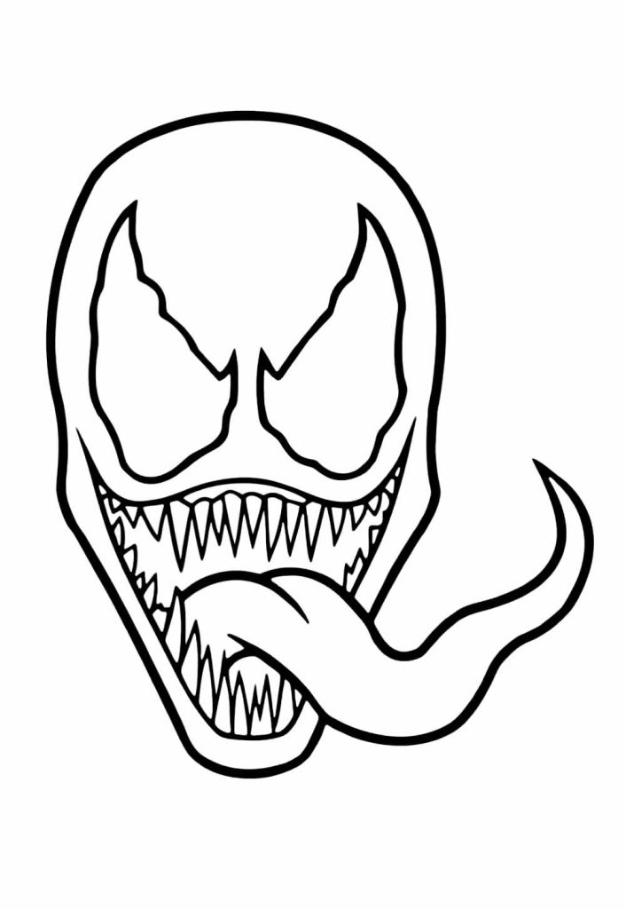 Desenho de Venom para imprimir