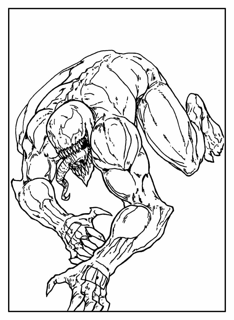 Desenho de Venom para imprimir