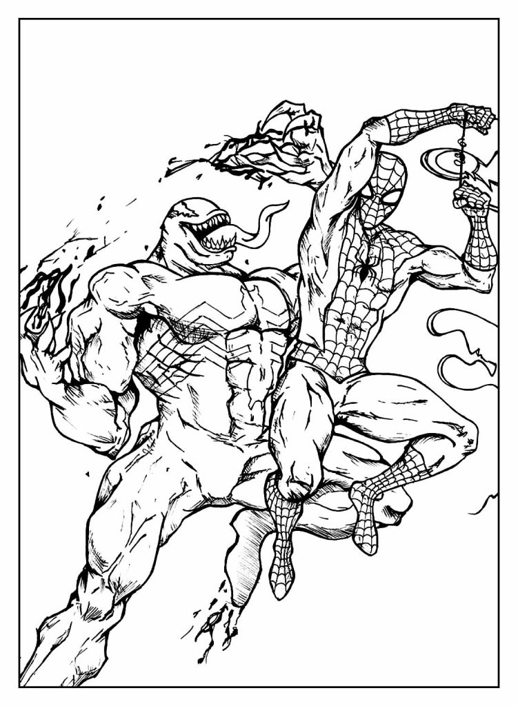 Desenho de Venom para imprimir