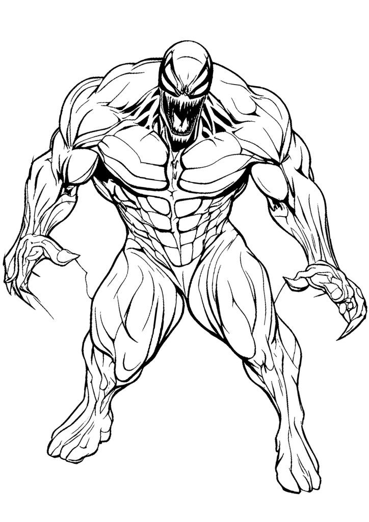 Desenho de Venom para imprimir