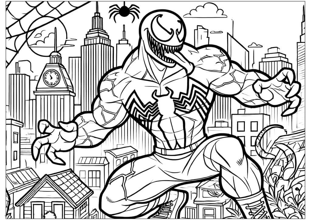 Desenho de Venom para imprimir