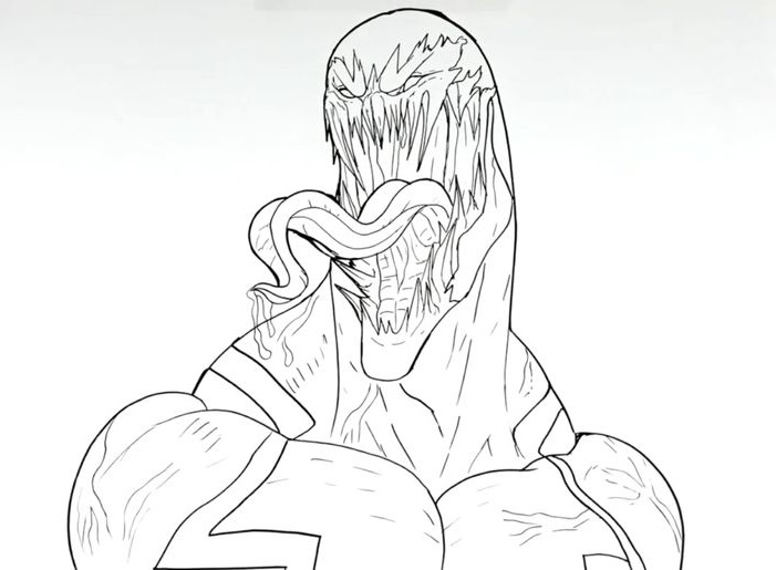 Desenho de Venom para imprimir