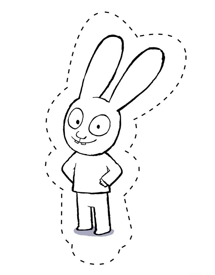 Desenho de Simon, o Supercoelho para imprimir
