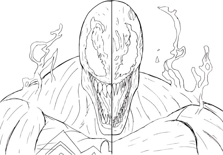 Desenho de Venom para imprimir