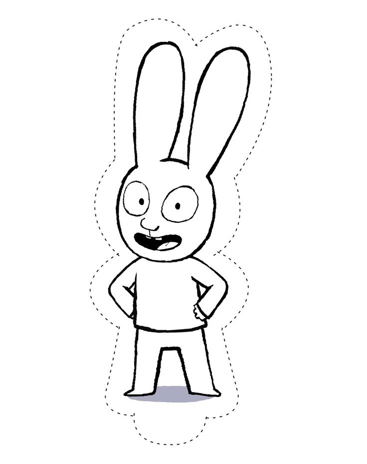 Desenho de Simon, o Supercoelho para imprimir