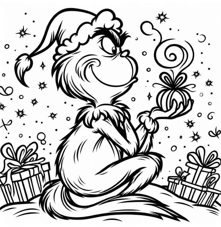 Desenho de Grinch para imprimir