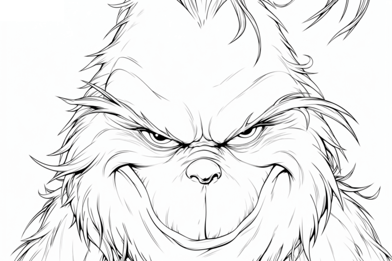 Desenho de Grinch para imprimir