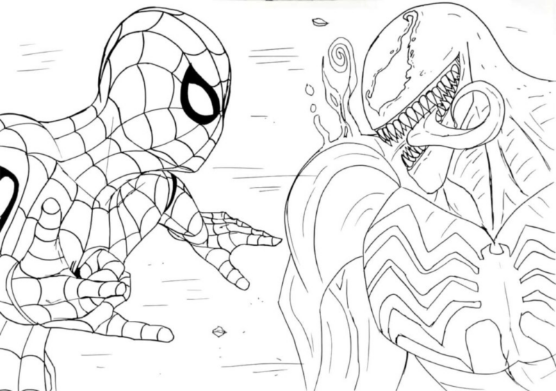 Desenho de Venom para imprimir