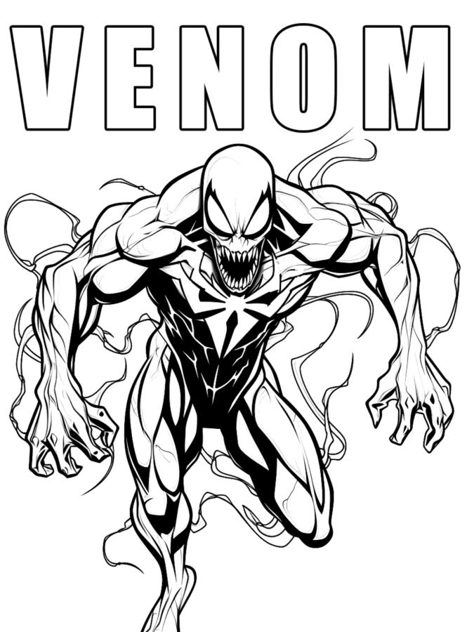 Desenho de Venom para imprimir