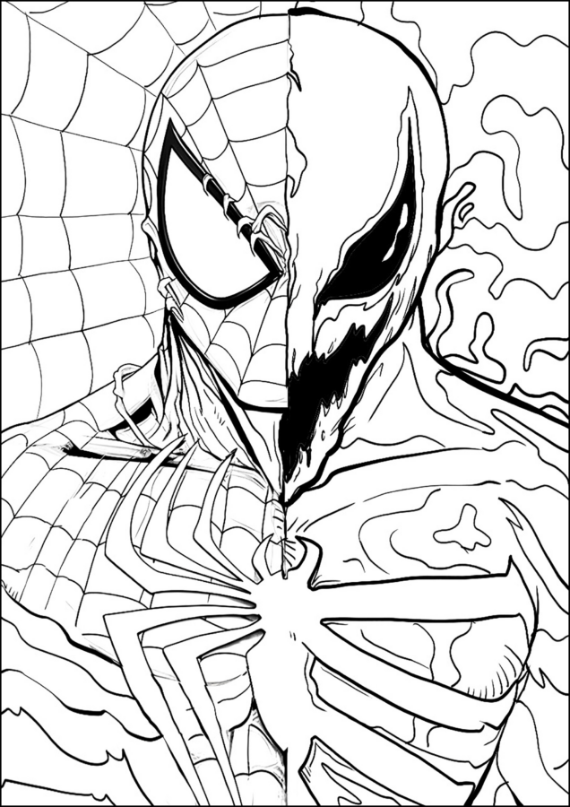 Desenho de Venom para imprimir