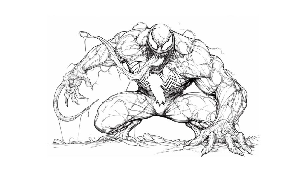 Desenho de Venom para imprimir