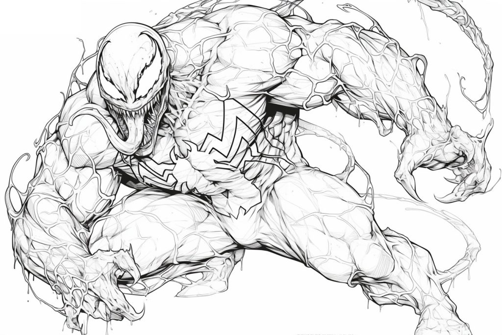 Desenho de Venom para imprimir