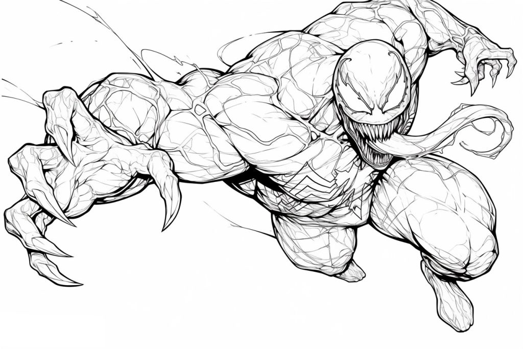 Desenho de Venom para imprimir