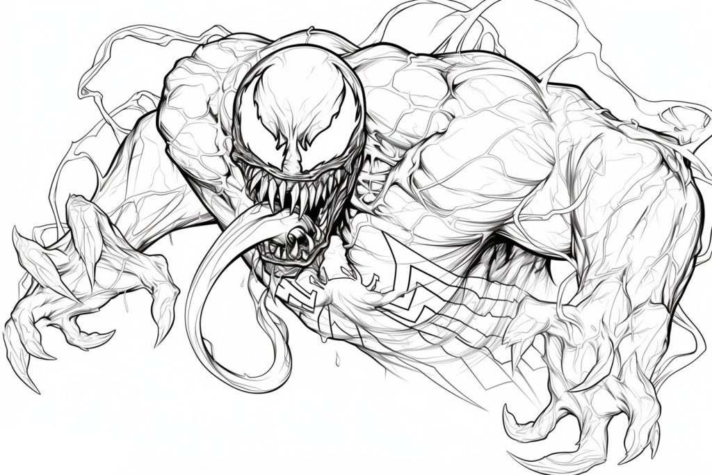 Desenho de Venom para imprimir