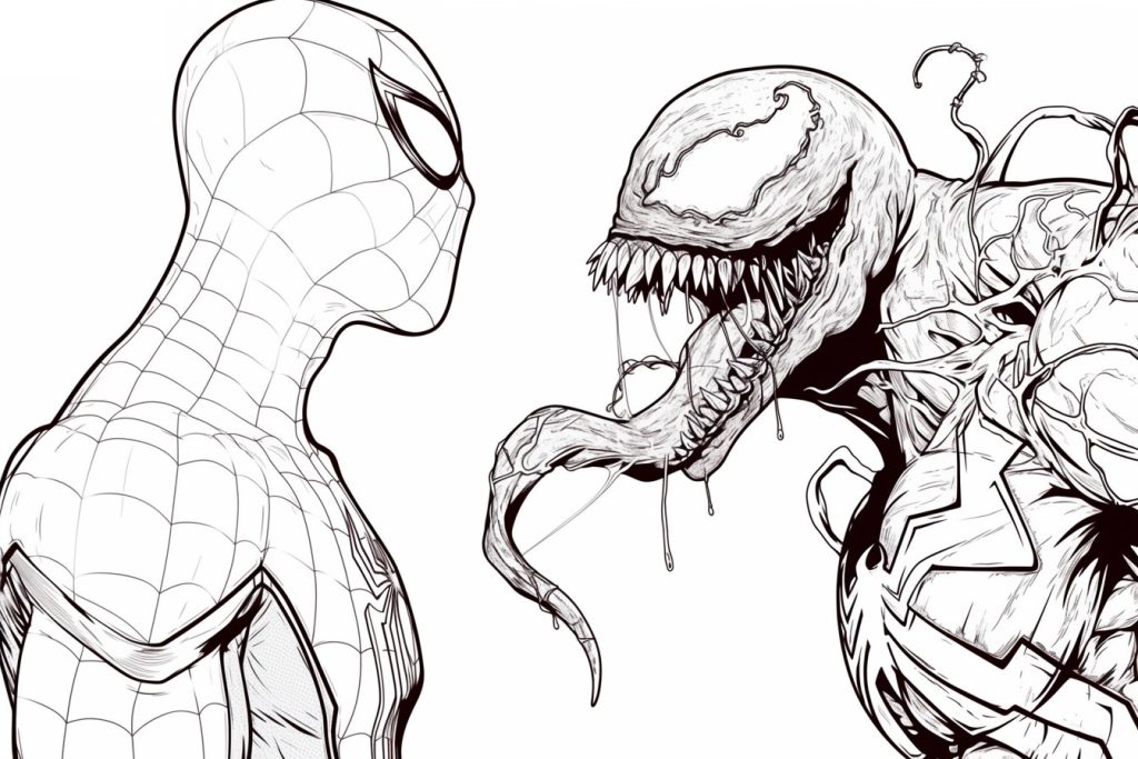 Desenho de Venom para imprimir
