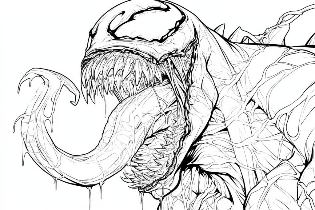 Desenho de Venom para imprimir