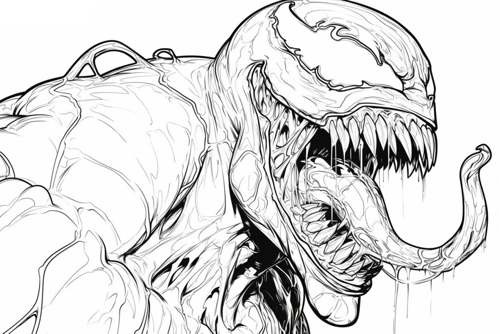 Desenho de Venom para imprimir
