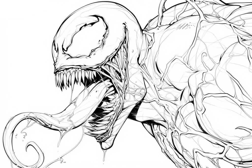 Desenho de Venom para imprimir