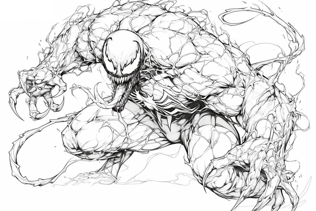 Desenho de Venom para imprimir