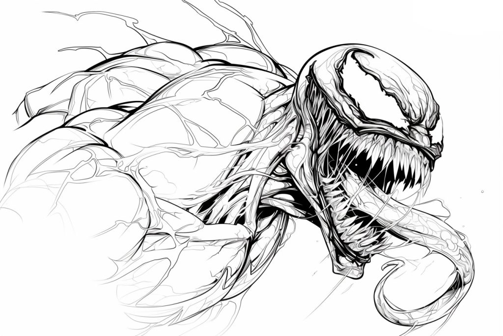 Desenho de Venom para imprimir