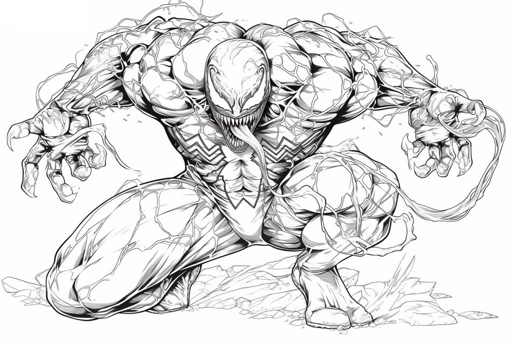 Desenho de Venom para imprimir