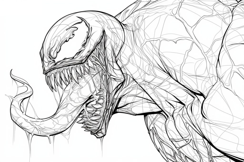 Desenho de Venom para imprimir