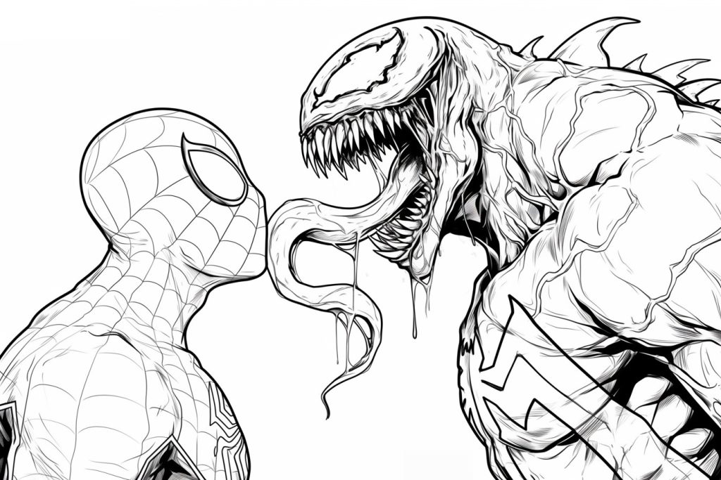 Desenho de Venom para imprimir