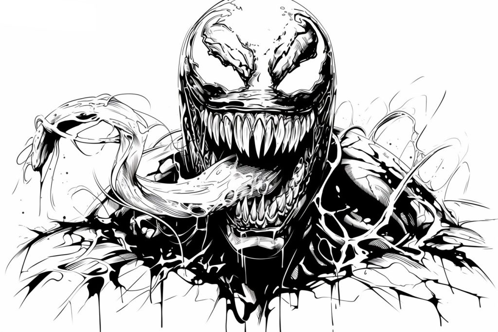Desenho de Venom para imprimir