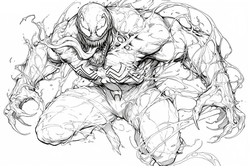 Desenho de Venom para imprimir