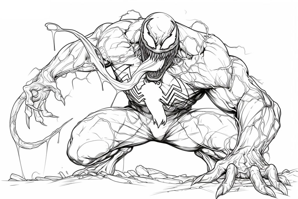Desenho de Venom para imprimir