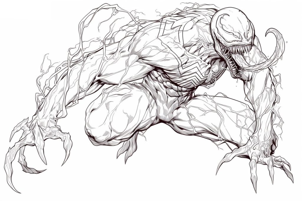Desenho de Venom para imprimir