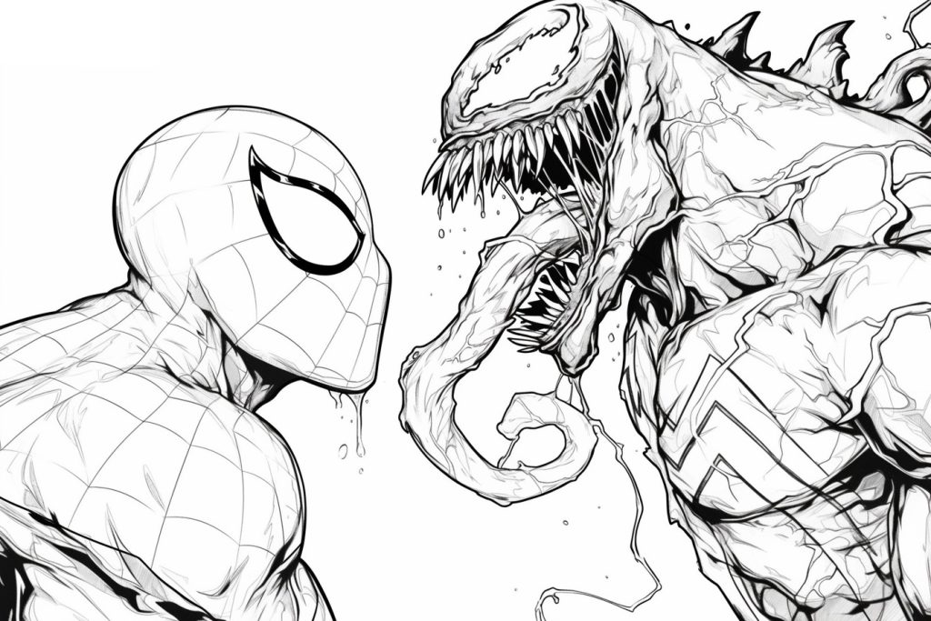 Desenho de Venom para imprimir